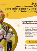 KVIEČIAME REGISTRUOTIS - startuoja nemokama 65 m. + asmenų sveikatos stiprinimo programa