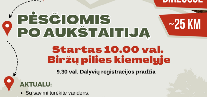 Pėsčiomis po Aukštaitiją Biržuose