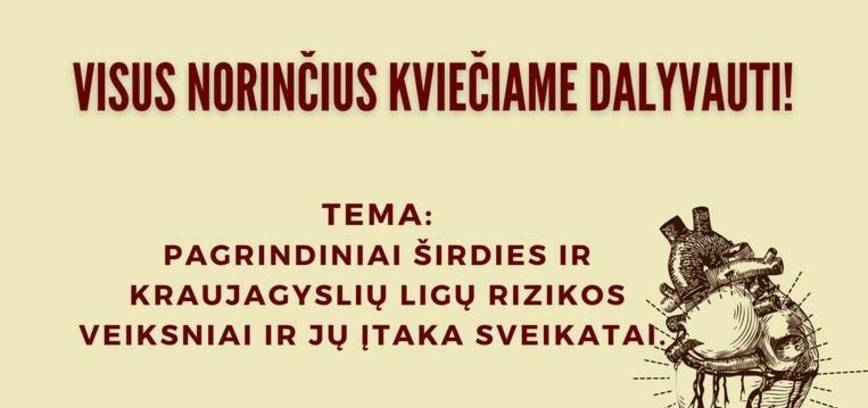 Paskaita su gydytoju kardiologu