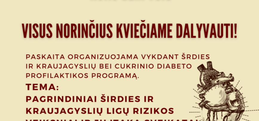 Paskaita su gydytoju kardiologu