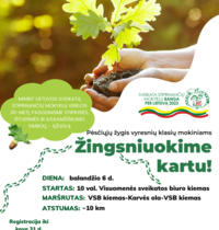 Pėsčiųjų žygis vyresnių klasių mokiniams